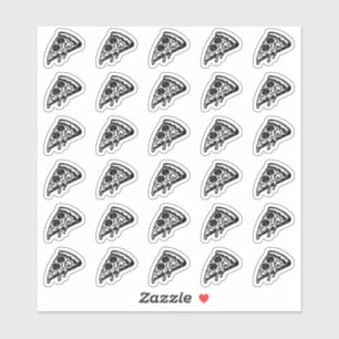 Pizza Wedding Place Card Food Meal Menu Choice Sticker
