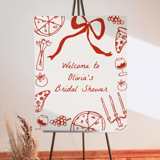 Pizza Welcome Sign Template  Editable Hand Drawn  (Creator Uploaded)