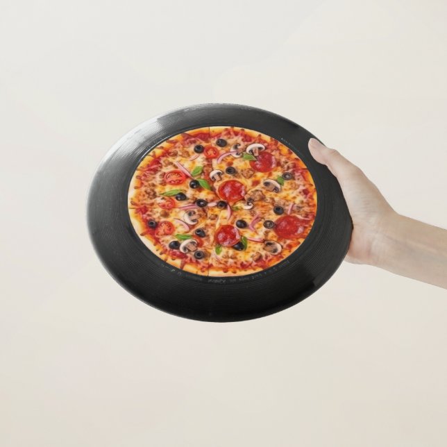 Pizza Wham-O Frisbee (In Hand)