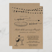 Pizza & Wine Before You're Mine Bridal Shower Invitation (Front/Back)