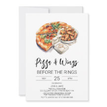Pizza & Wings Before The Rings Invitation