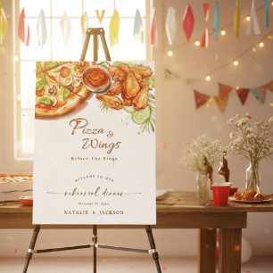 Pizza & Wings Before The Rings Rehearsal Welcome Foam Board