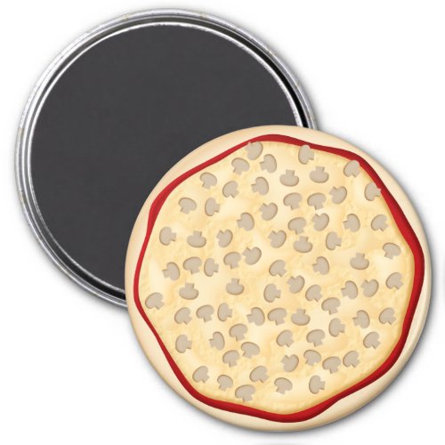 Pizza with mushrooms magnet