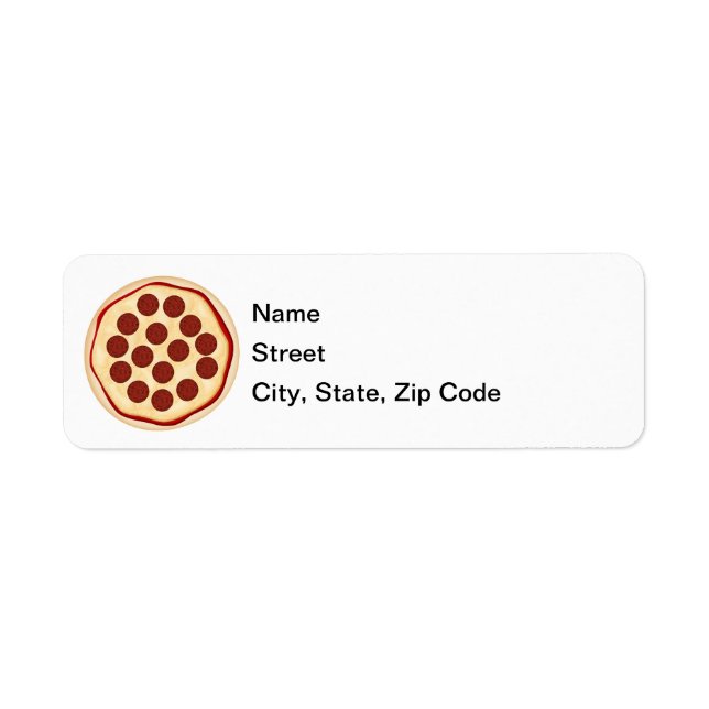 Pizza with pepperoni label (Front)