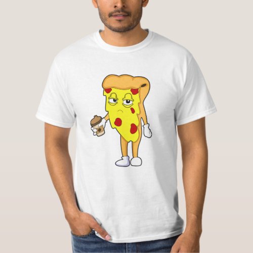 Pizza with Salami Cheese  Coffee T_Shirt