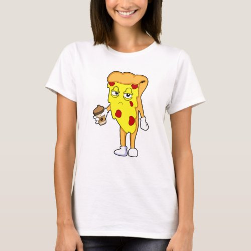 Pizza with Salami Cheese  Coffee T_Shirt
