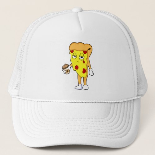 Pizza with Salami Cheese  Coffee Trucker Hat