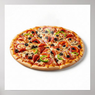 Pizza with Steam Poster