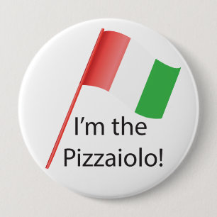 Pizzaiolo round badge button