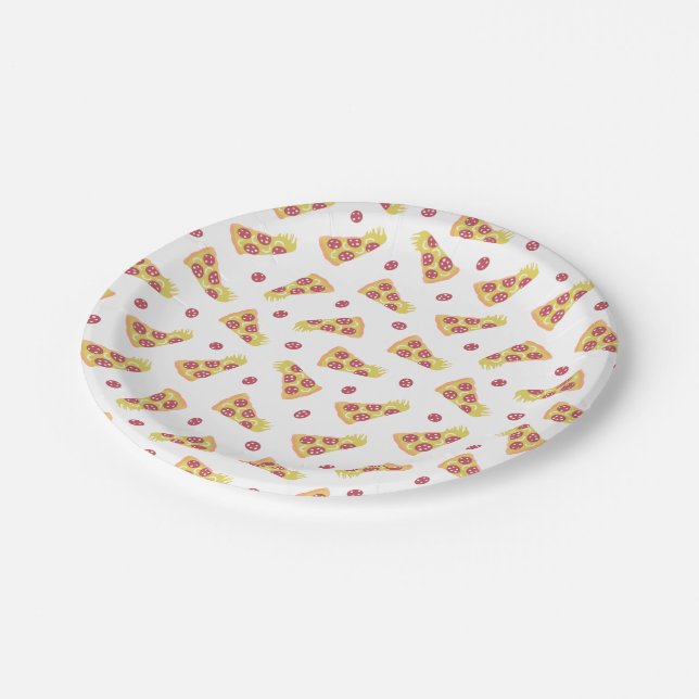 Pizzas Paper Plates (Angled)