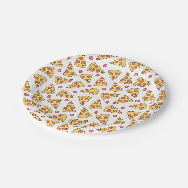 Pizzas Paper Plates (Angled)