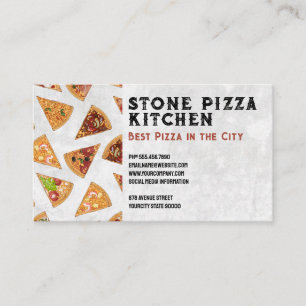 Pizzas Pattern Restaurant Business Card
