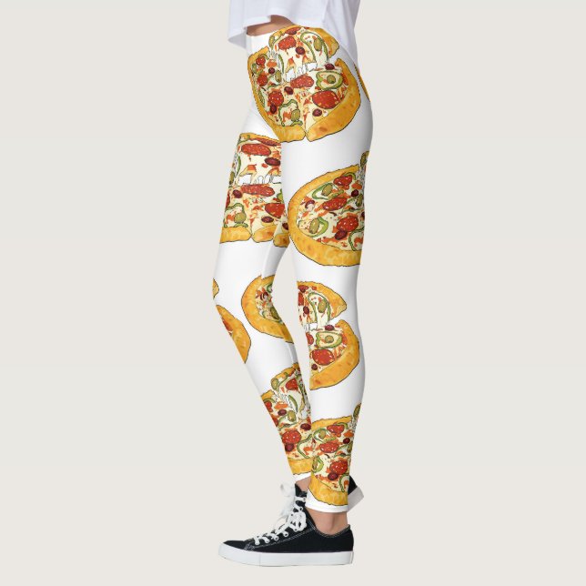 **PIZZAS PIZZA PIZZA* FUNNY LEGGINGS (Left)