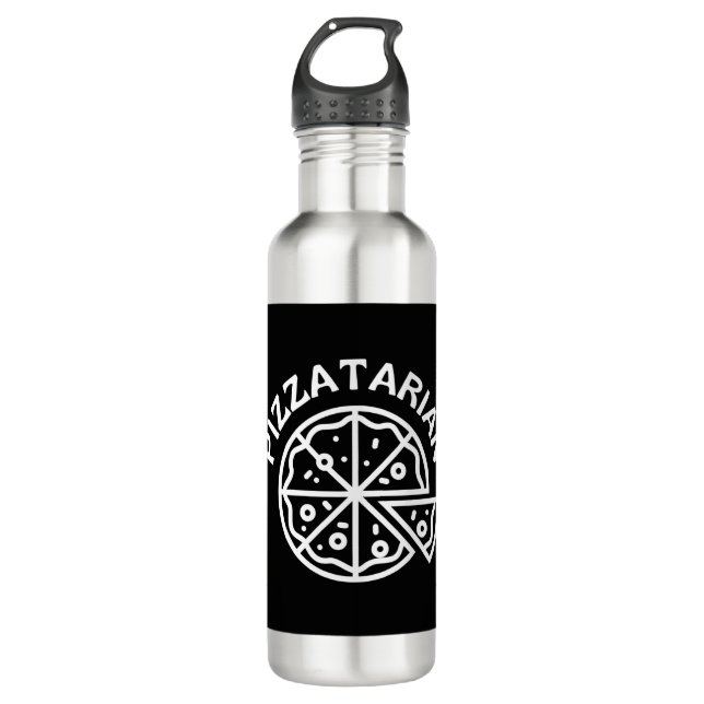 Pizzatarian Pizza Stainless Steel Water Bottle (Front)