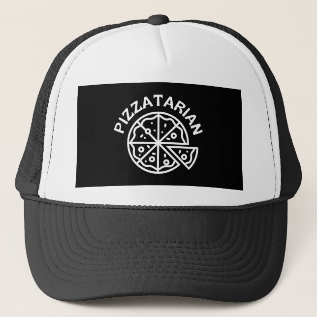 Pizzatarian Pizza T-Shirt Trucker Hat (Front)