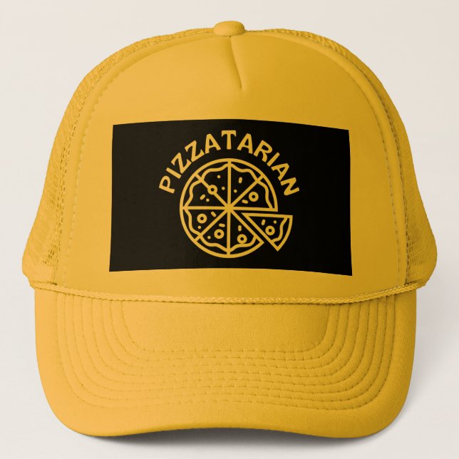 Pizzatarian Pizza T-Shirt Trucker Hat (Front)