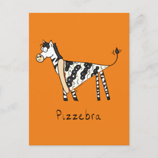 Pizzebra Pizza Zebra Postcard