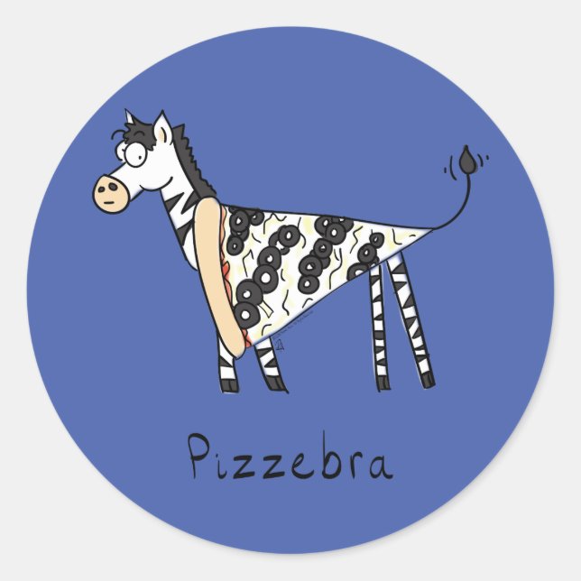 Pizzebra Pizza Zebra Stickers (Front)