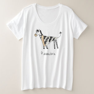 Pizzebra Pizza Zebra Women's Plus Size T-Shirt