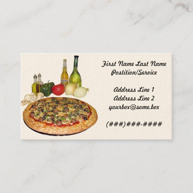 Pizzeria Business Card (Front)