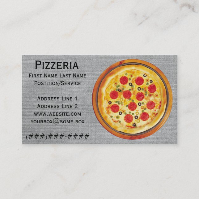 Pizzeria Business Card (Front)