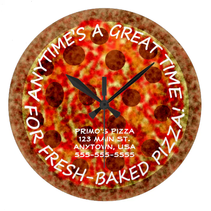 Pizza Personalized Custom Wall Clock GIFT Pizzeria Parlor Restaurant 