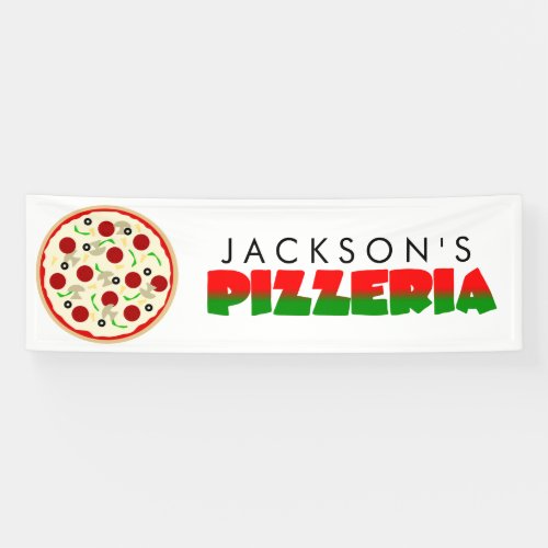 Pizzeria Pizza Birthday Party Banner