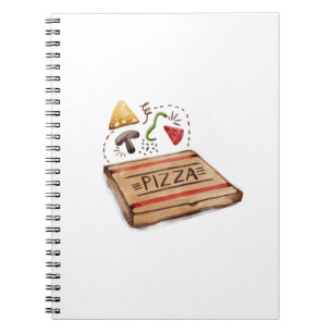 Pizzeria Pizza Box with the Works Toppings Notebook