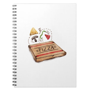 Pizzeria Pizza Box with the Works Toppings Notebook