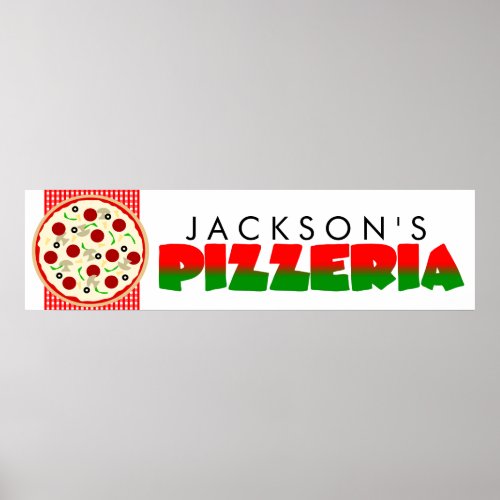 Pizzeria Pizza Party Banner Poster