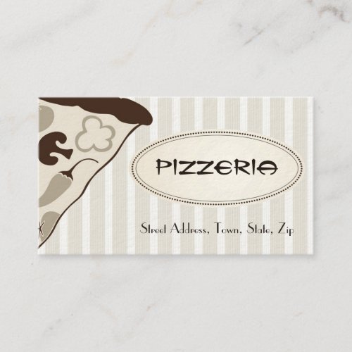 Pizzeria Pizza Restaurant Food Business Card