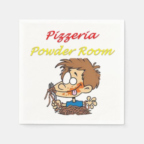 Pizzeria Powder Room Paper Napkins