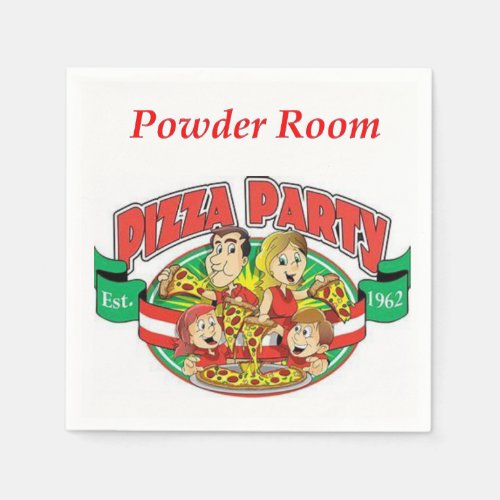 Pizzeria Powder Room Paper Napkins