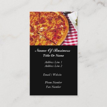 Pizzeria Restaurant Business Card by sagart1952 at Zazzle