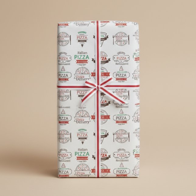 Pizzeria Style Designer Gift Wrap (Perfect for birthdays, parties, and pizza lovers.)