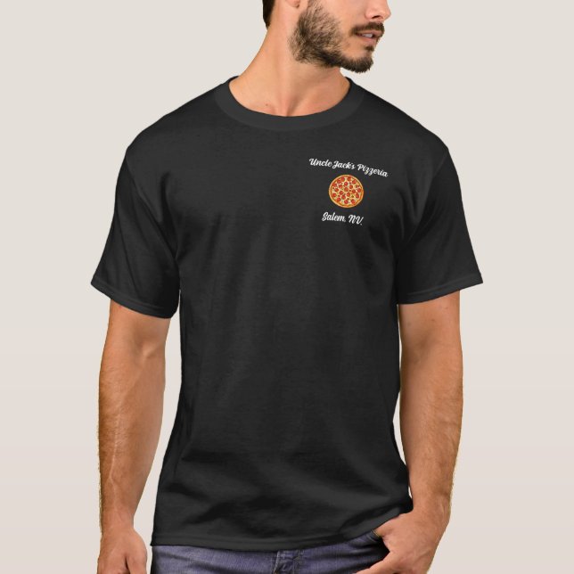 Pizzeria Uniform Fully Customizable Text T-Shirt (Front)