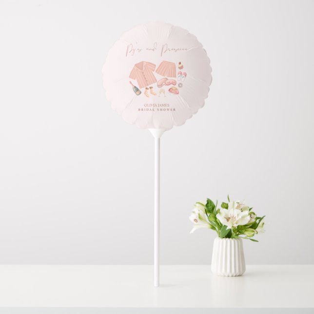 Pj and prosecco bridal shower balloon (In SItu)
