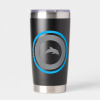 PJK Black 20oz Thermal Tumbler / dolphin & logo