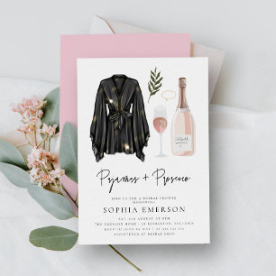 PJ's and Prosecco Pajama Party Bridal Shower Invitation