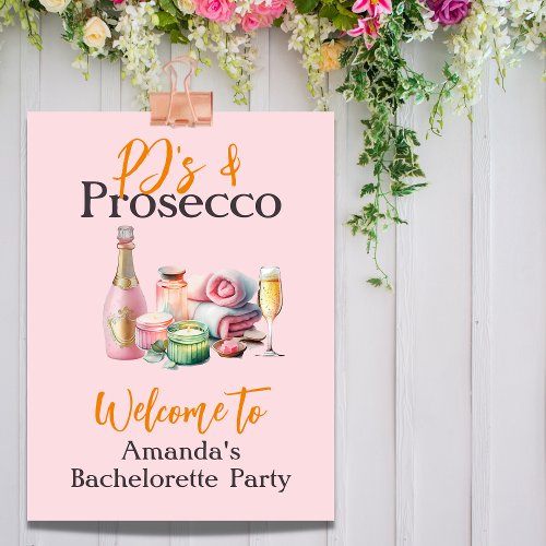 Pjs and Prosecco Pink Spa Bachelorette Party  Poster