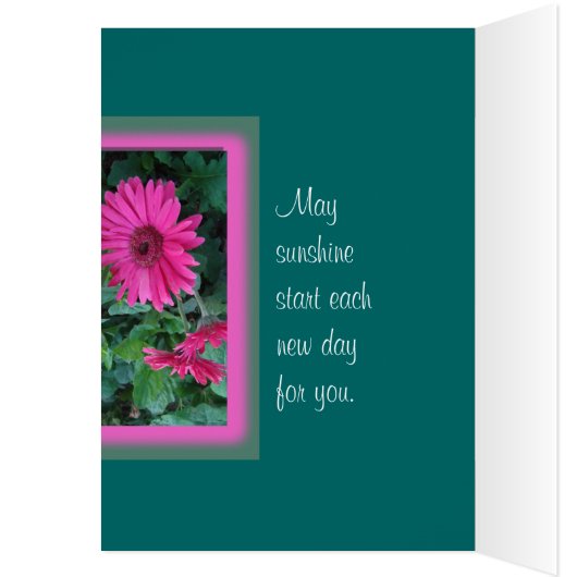 Pk Gerber Daisy Card-customize any occasion (Inside (Left))