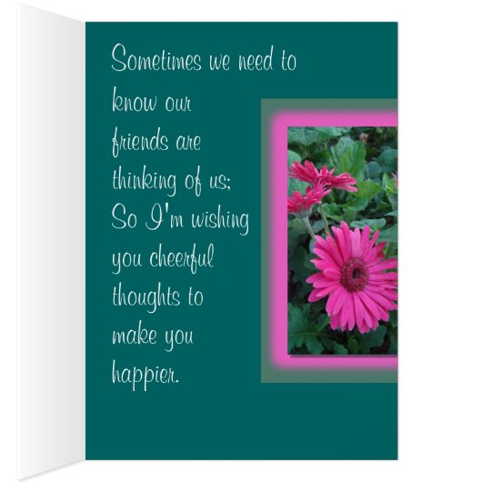 Pk Gerber Daisy Card-customize any occasion (Inside (Right))