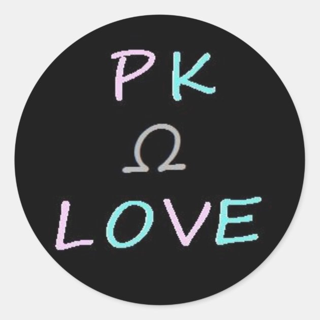 PK Love Omega Sticker Zazzle