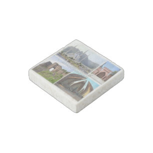 PK Pakistan - Islamabad - Faisal Mosque - Stone Magnet