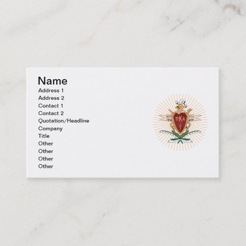 PKA Crest Color Business Card