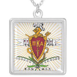 PKA Crest Color Weathered Silver Plated Necklace