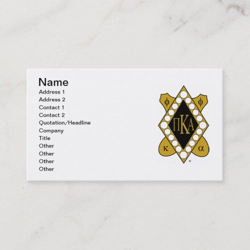 PKA Gold Diamond Business Card