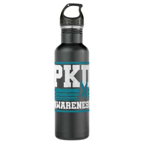PKD Awareness Teal Polycystic Kidney Disease PCKD  Stainless Steel Water Bottle