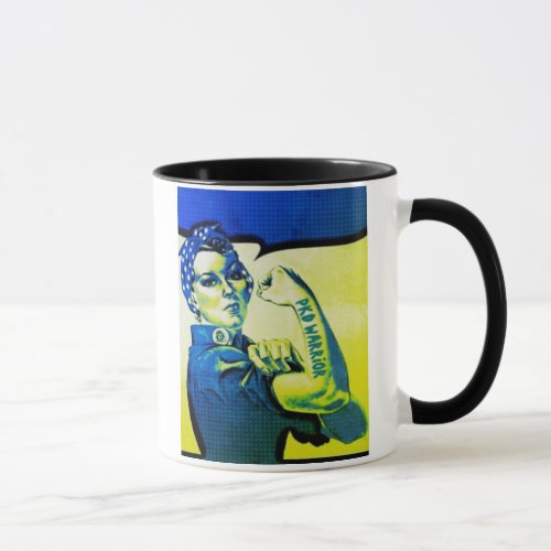 PKD WARRIOR WOMAN _ Awareness Retro Tattoo Fun Mug