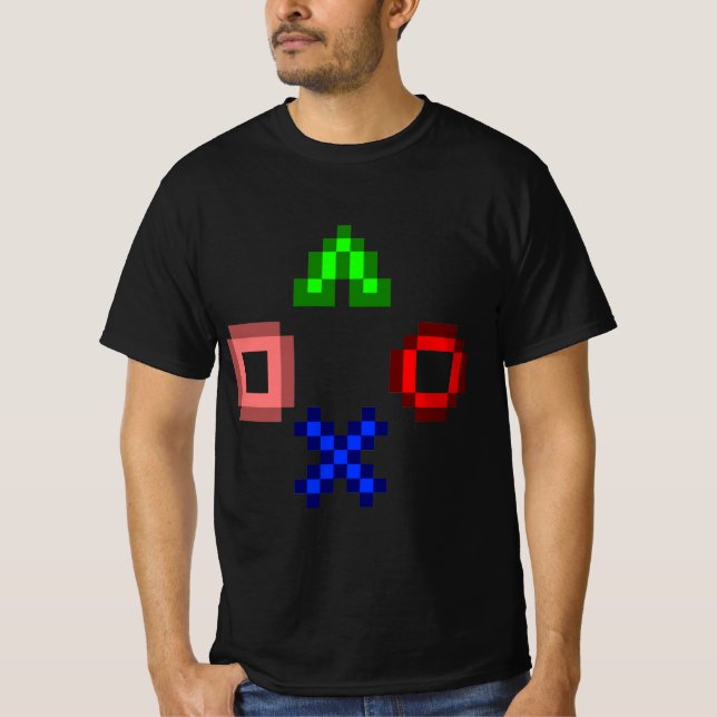PL4 PLaystation Game Controller Button T-Shirt (Front)